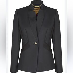 TED BAKER Women’s Ottoman Neoprene Tailored Jacket black size 1